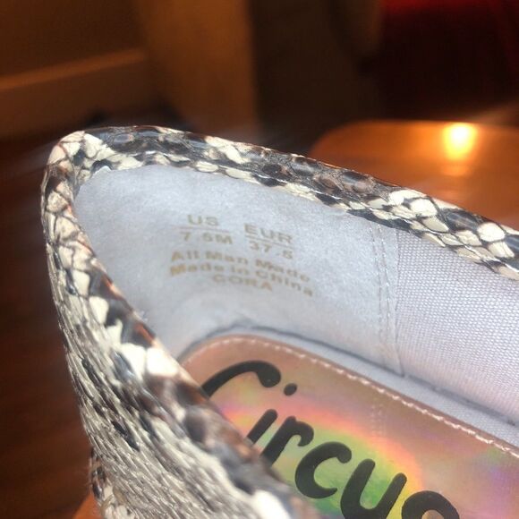 Circus by Sam Edelman Faux Snake Skin Platform Espadrille Slip On Shoes Sz 7.5 - Picture 7 of 7
